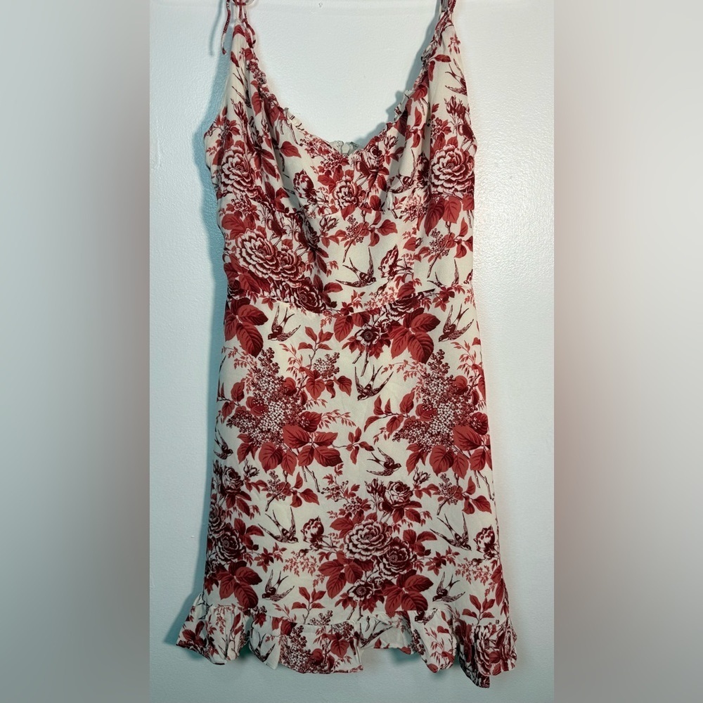 Reformation Red and White Floral Mini Dress - Picture 12 of 15